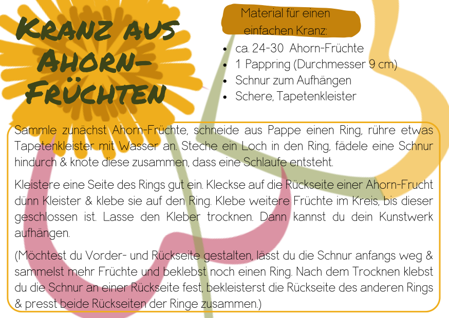 einfache Anleitung, Kranz, Bastelei aus Ahorn-Früchten
