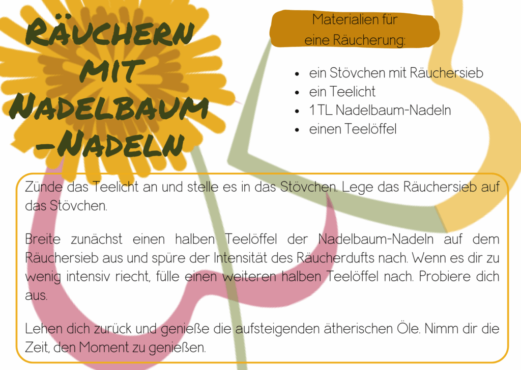 einfache Anleitung, Räuchern mit Tannenbaumnadeln