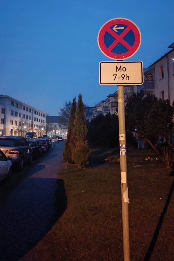 Straßenreinigung, Parkverbot, unsinnige Zeiten
