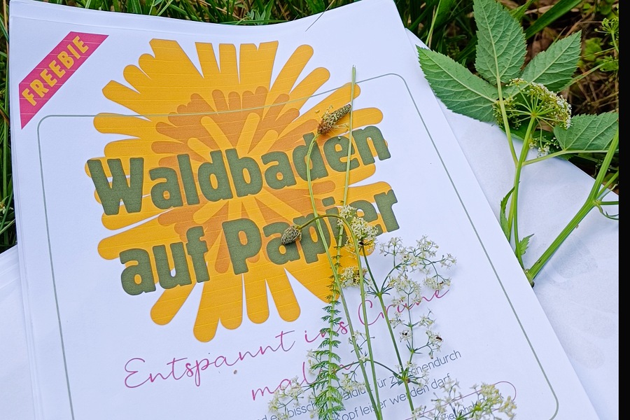 Waldbaden auf Papier