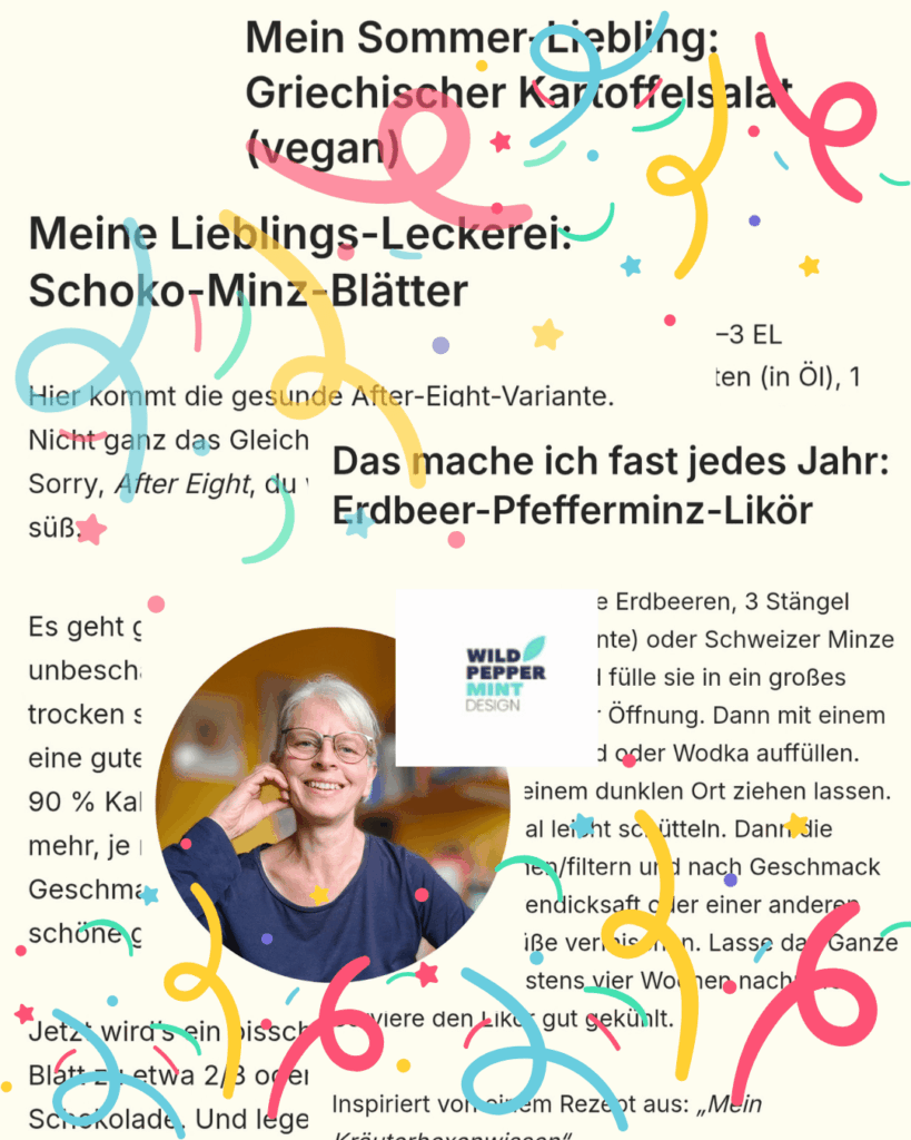 Auszüge aus Heidruns Beitrag #WildkräuterRezeptParade : Rezepte mit wilder Minze