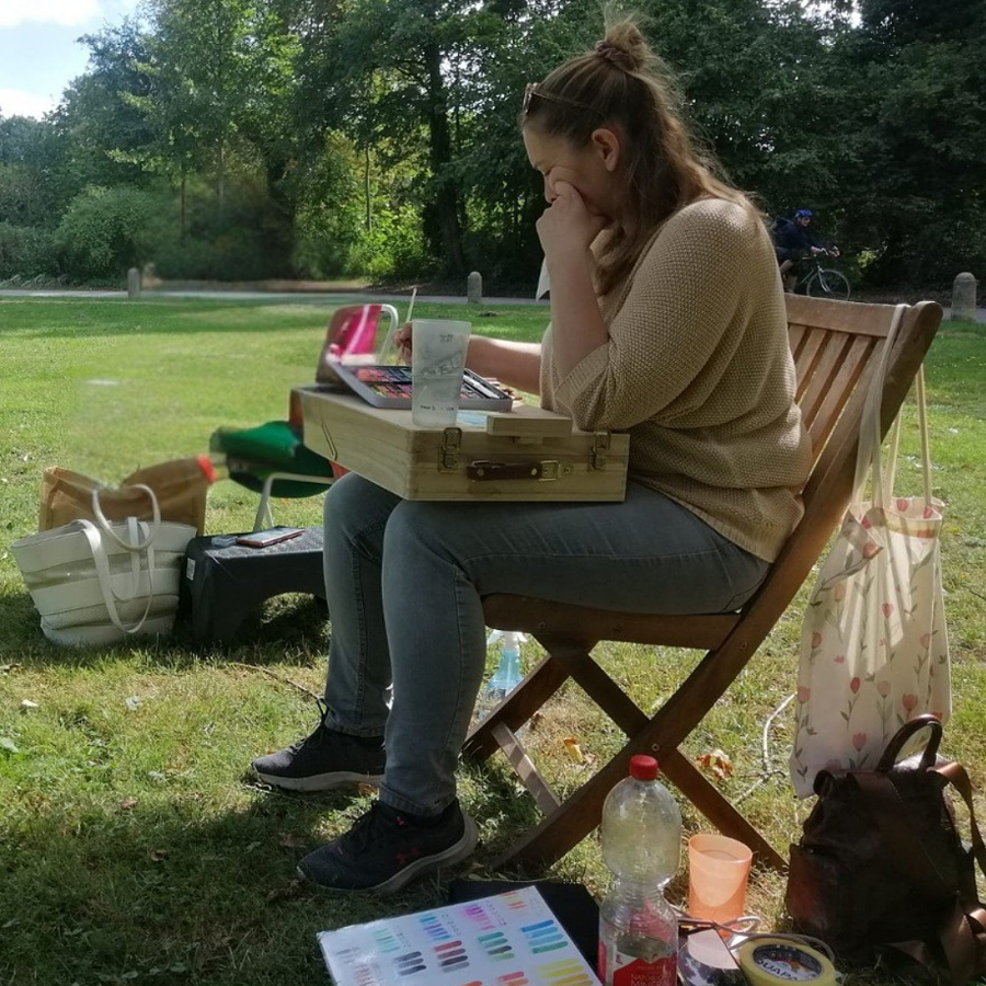 Ich male in der Natur