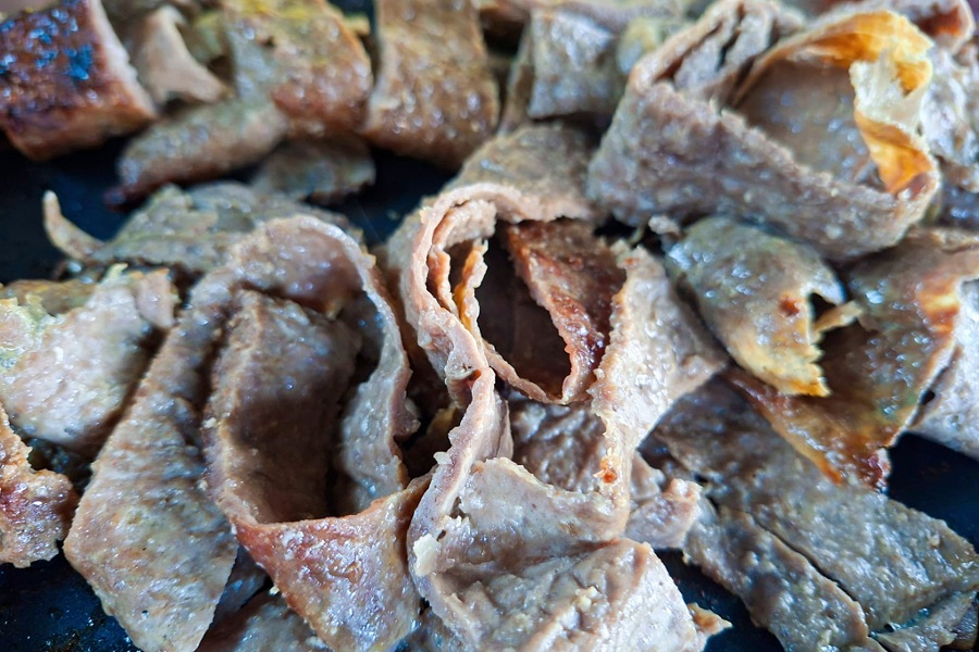 Hackfleisch a la Döner aus der Glut